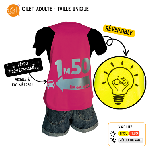 Gilet fluo réversible - 1m50 & Ampoule