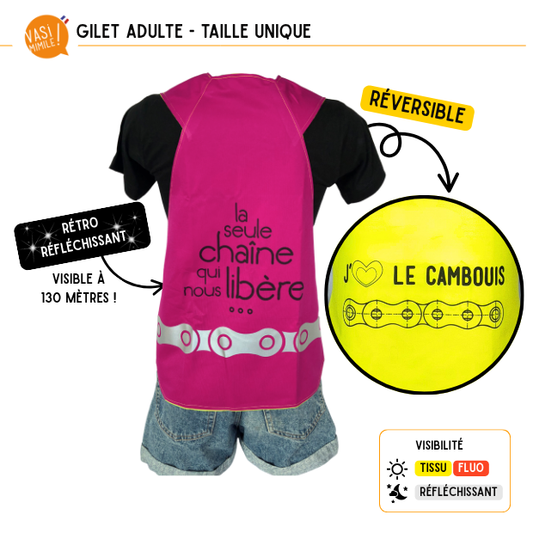 Gilet fluo réversible - J'aime le cambouis