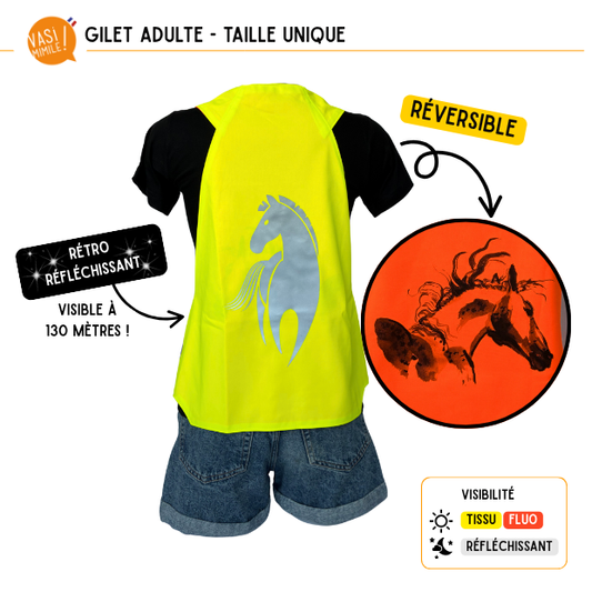 Gilet fluo réversible - Cheval