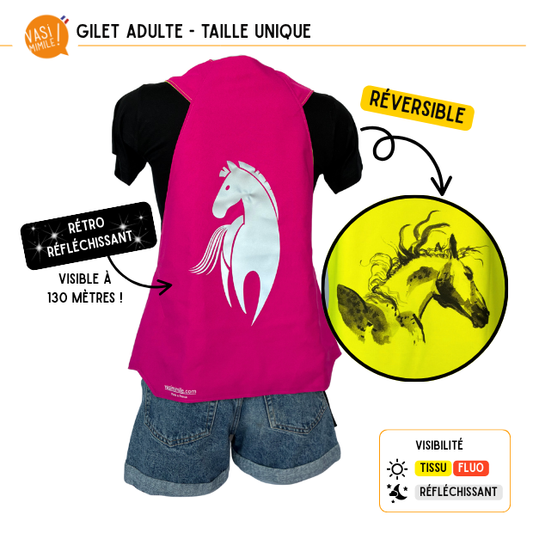 Gilet fluo réversible - Cheval