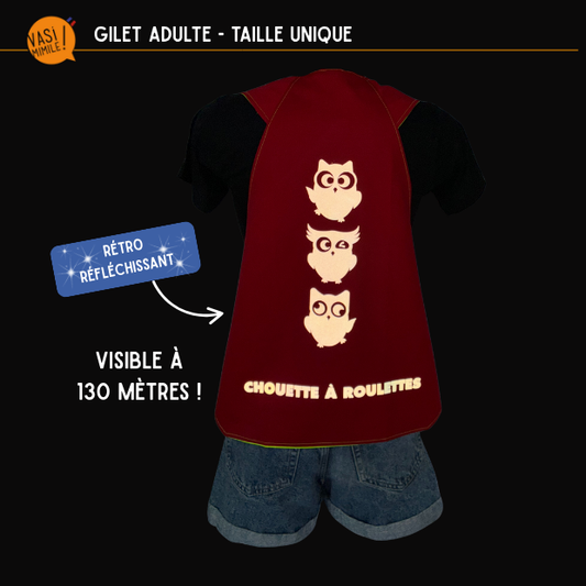 Gilet fluo réversible - Chouette à roulettes