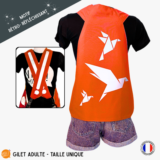 Gilet adulte fluo réfléchissant - Cocottes