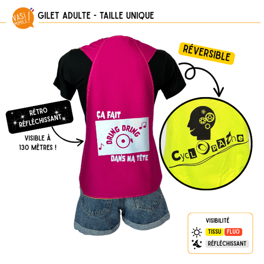 Gilet fluo réversible - Dring Cyclopathe