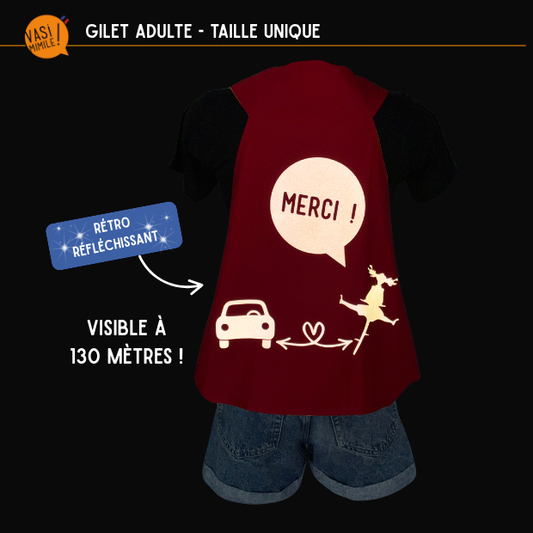 Gilet fluo réversible - Merci !