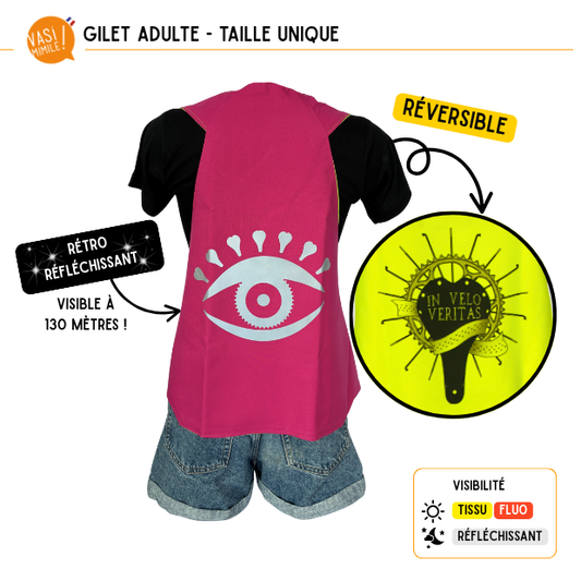 Gilet fluo réversible - Oeil & In velo veritas