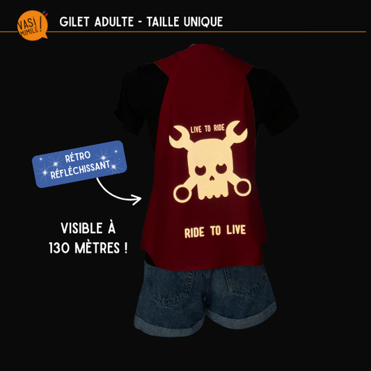 Gilet fluo réversible - Live to ride & Ride to live