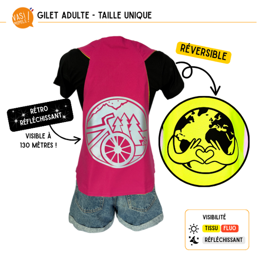 Gilet fluo réversible - Travel Love earth