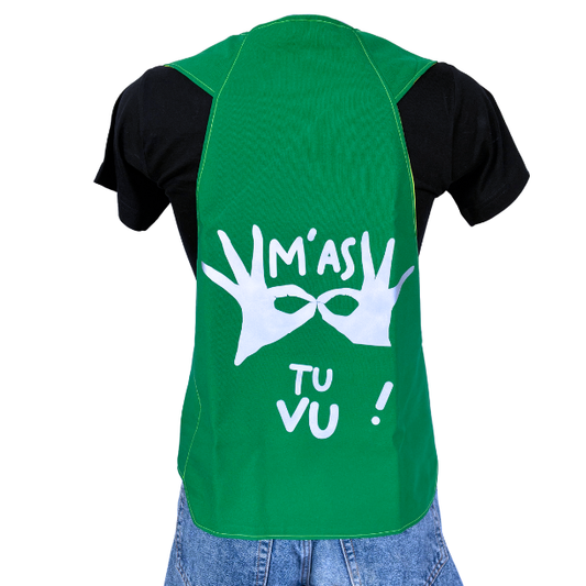 Gilet adulte réversible - Vert & Jaune fluo - Choisis tes motifs