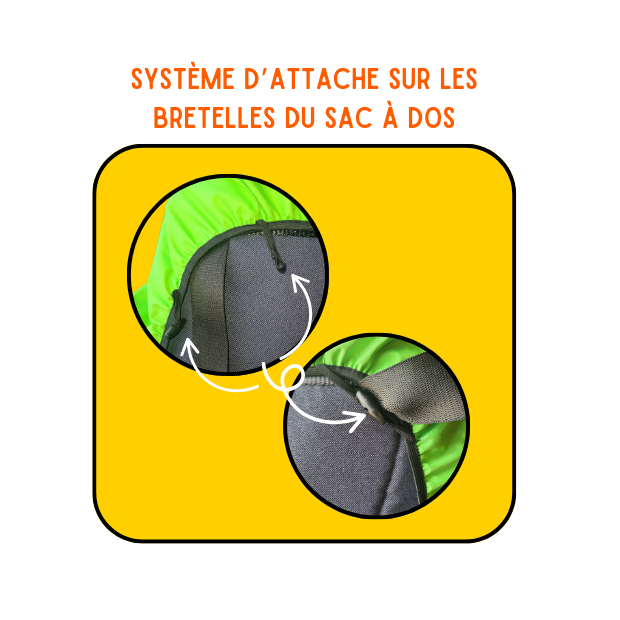 Couvre-sac imperméable - Et pluie voilà (rouge)