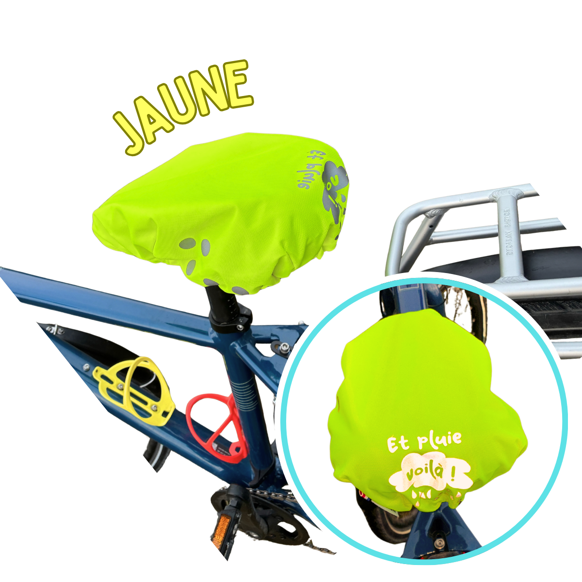 Couvre selle imperméable - Et Pluie Voilà ! Jaune