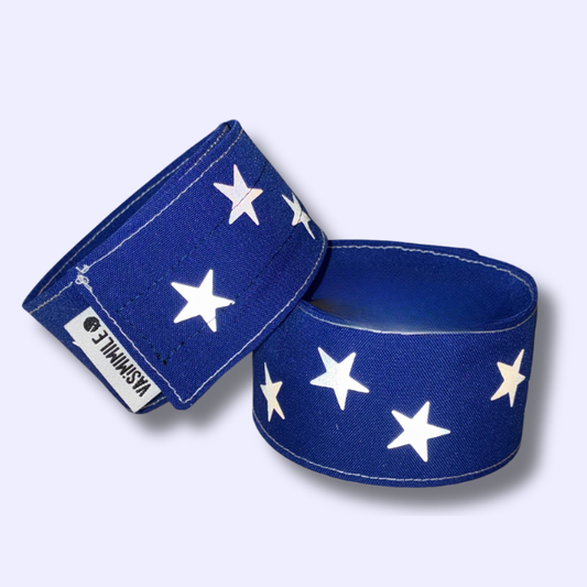 Duo serre-pantalon - Bleu - Choisis ton motif réfléchissant