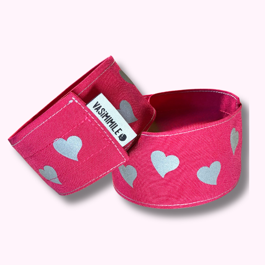 Duo serre-pantalon - Rose - Choisis ton motif réfléchissant