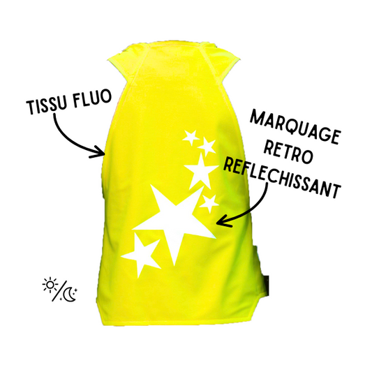 Gilet adulte fluo réfléchissant - Etoiles