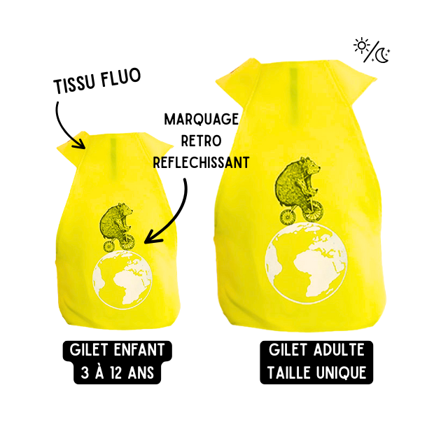 Pack ours - 1 gilet adulte et 1 gilet enfant