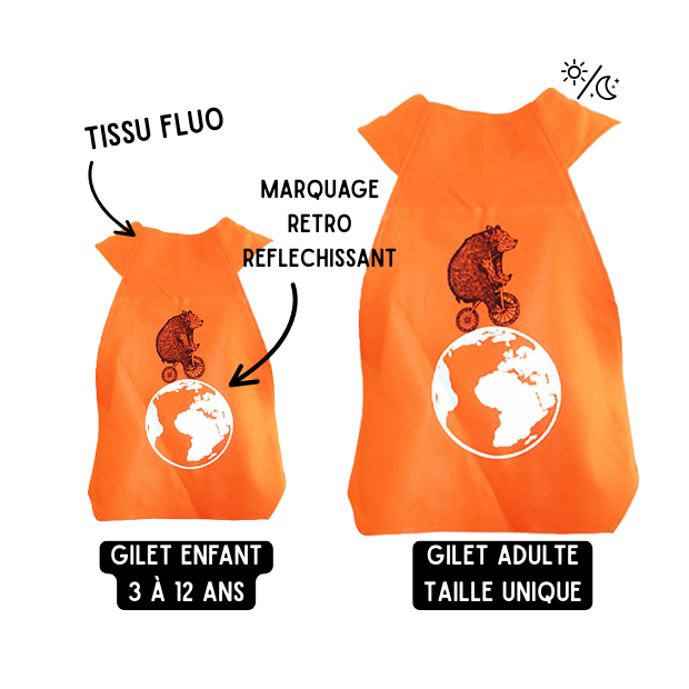Pack ours - 1 gilet adulte et 1 gilet enfant