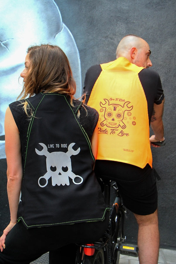 Gilet fluo réversible - Live to ride & Ride to live