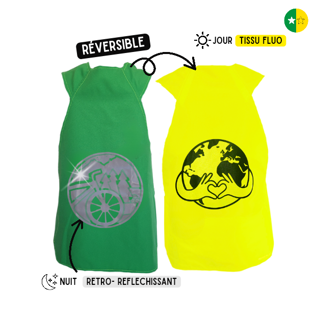 Gilet fluo réversible - Travel Love earth