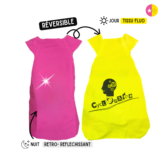Gilet fluo réversible - Dring Cyclopathe