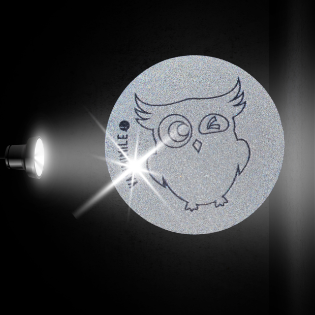 Sticker réfléchissant repositionnable et indéchirable - Hibou