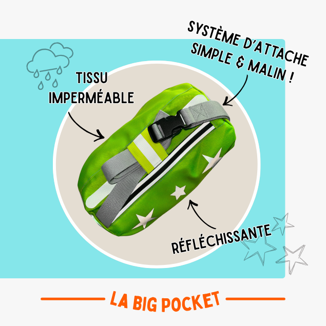 Sacoche guidon 2 en 1 - Etoiles