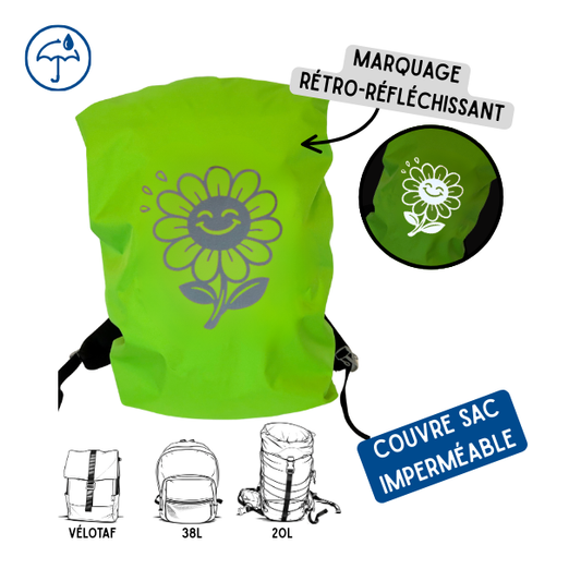 Couvre sac imperméable - Flower feel good