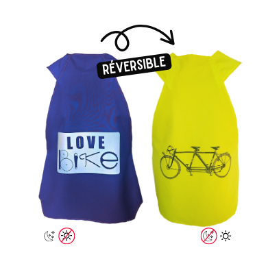 Gilet fluo Reversible - Love Bike & Tandem