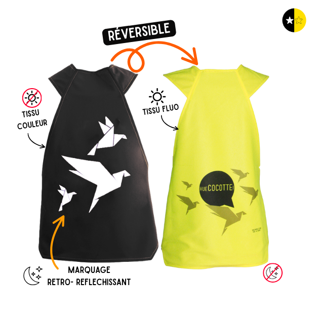 Gilet fluo réversible - Hue Cocotte