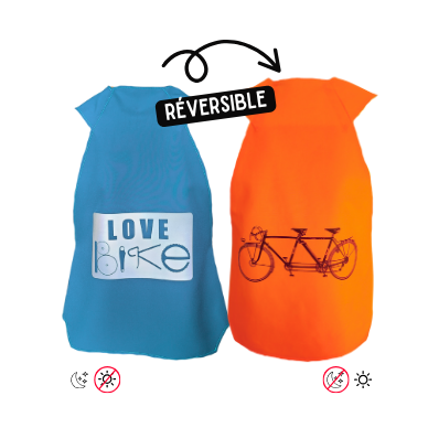 Gilet fluo Reversible - Love Bike & Tandem