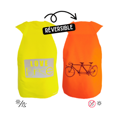 Gilet fluo Reversible - Love Bike & Tandem