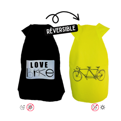 Gilet fluo Reversible - Love Bike & Tandem