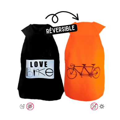 Gilet fluo Reversible - Love Bike & Tandem