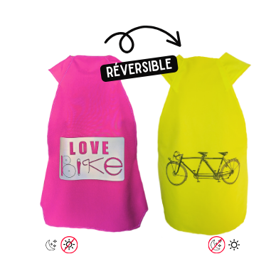 Gilet fluo Reversible - Love Bike & Tandem