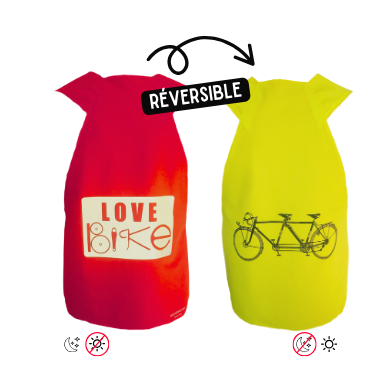 Gilet fluo Reversible - Love Bike & Tandem