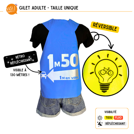Gilet fluo réversible - 1m50 & Ampoule