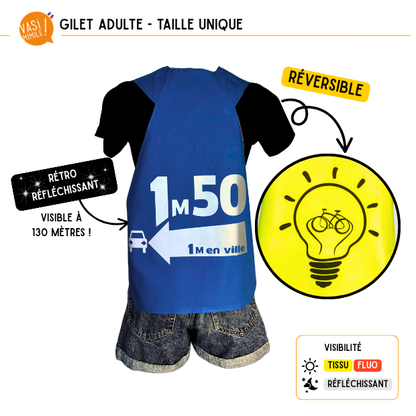 Gilet fluo réversible - 1m50 & Ampoule