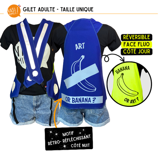 Gilet fluo réversible - Art Banana Indigo