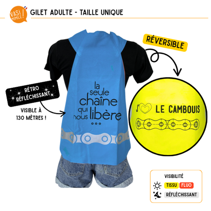 Gilet fluo réversible - J'aime le cambouis