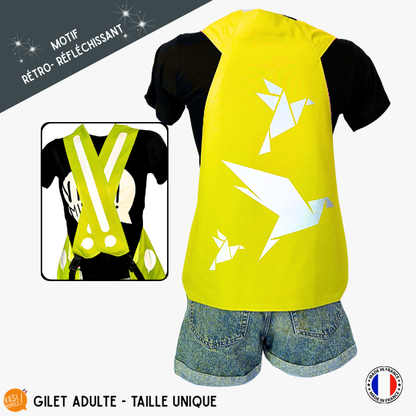 Gilet adulte fluo réfléchissant - Cocottes