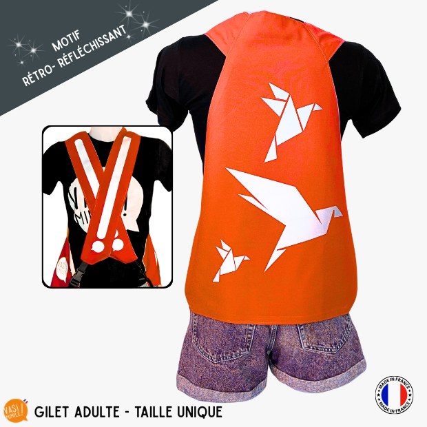 Gilet adulte fluo réfléchissant - Cocottes