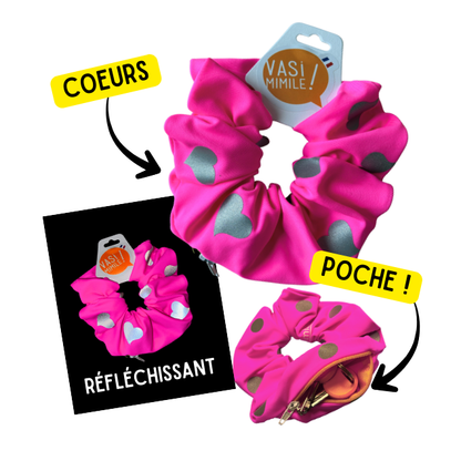 Chouchou Poche Secrète - Coeurs