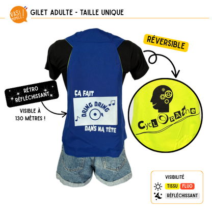 Gilet fluo réversible - Dring Cyclopathe