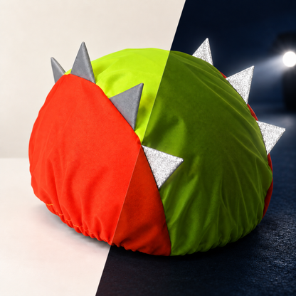 Couvre casque imperméable orange - Crête réfléchissante