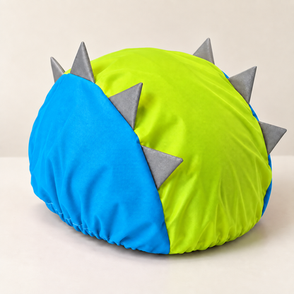 Couvre casque imperméable bleu - Crête réfléchissante