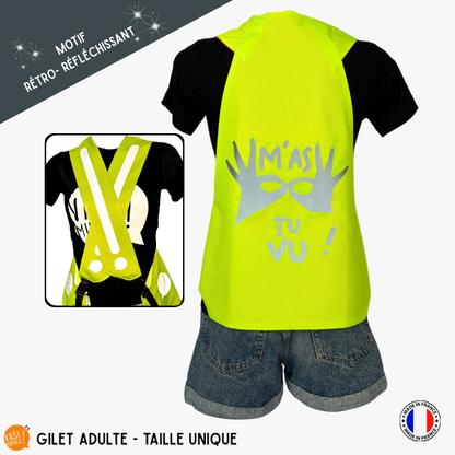 Gilet adulte fluo réfléchissant - M'as Tu Vu !