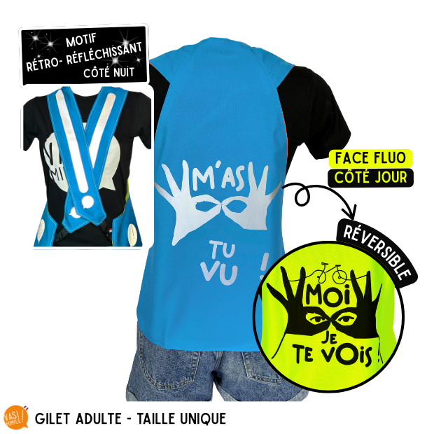 Gilet fluo réversible - M'as tu vu! Je te vois