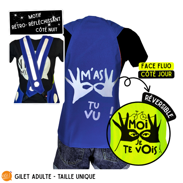 Gilet fluo réversible - M'as tu vu! Je te vois