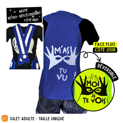 Gilet fluo réversible - M'as tu vu! Je te vois