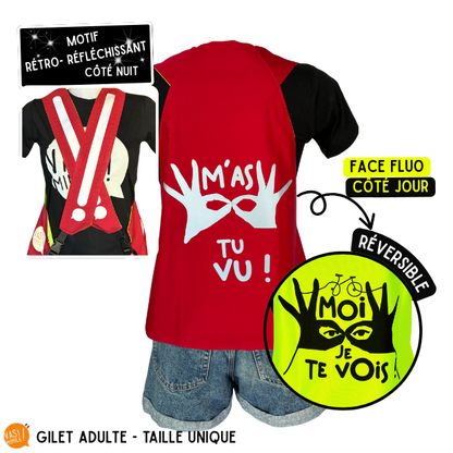 Gilet fluo réversible - M'as tu vu! Je te vois