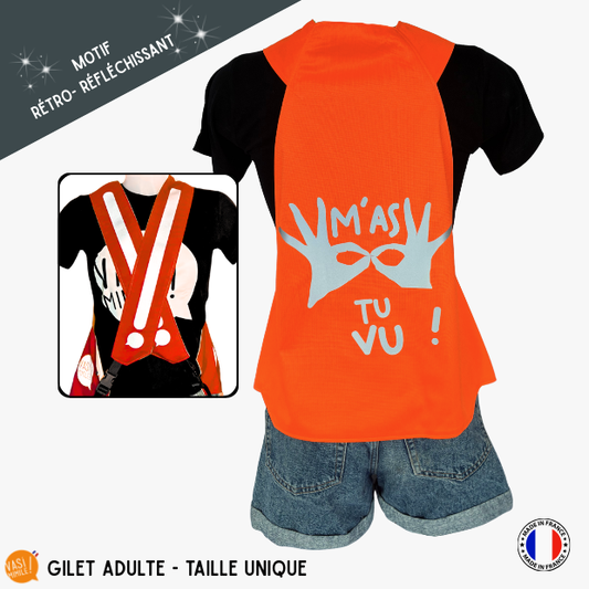 Gilet adulte fluo réfléchissant - M'as Tu Vu !