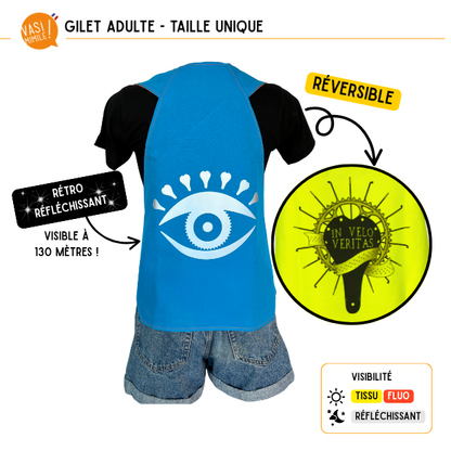 Gilet fluo réversible - Oeil & In velo veritas